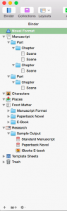 Scrivener - Binder